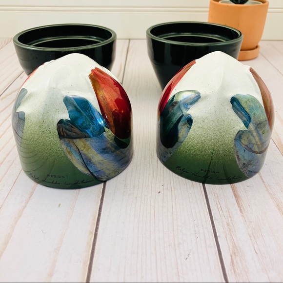 Helja Liukko-Sundstrom Arabia Ikikukka Red Tulip Trinket Box Jar Vintage Finland - Picture 6 of 11